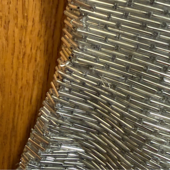 STAUD Le Sable Dress Beaded in Silver size Large - read description - Picture 11 of 12